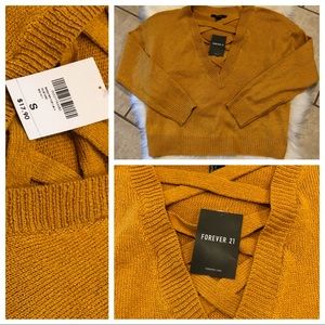 🖤NEW🖤 FOREVER 21 - MUSTARD CROPPED SWEATER